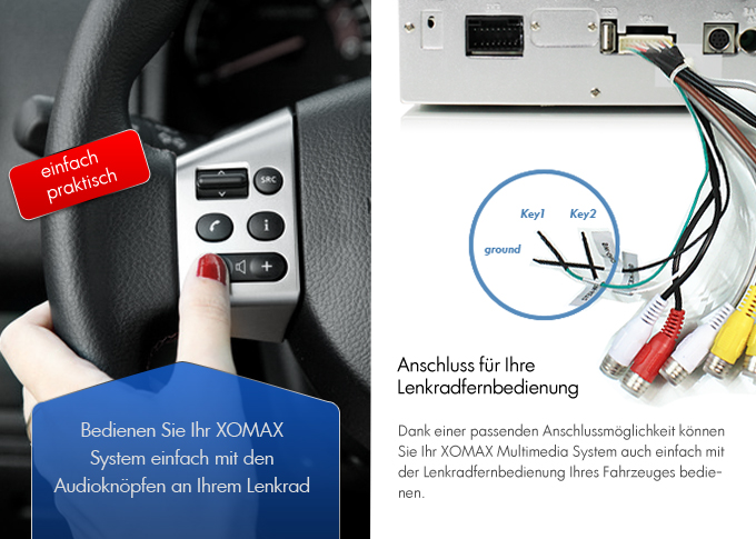 XOMAX XMVRSU721BT AUTORADIO BLUETOOTH TOUCHSCREEN USB SD